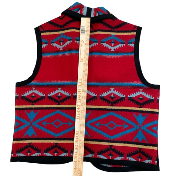 Pendleton southwest aztec print wool blanket vest - Picture 7 of 7